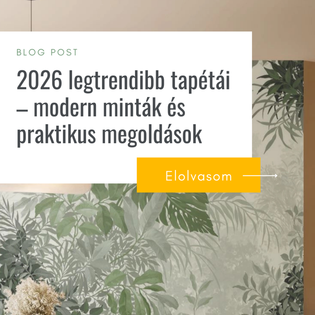 2026 legtrendibb tapétái – modern minták és praktikus megoldások